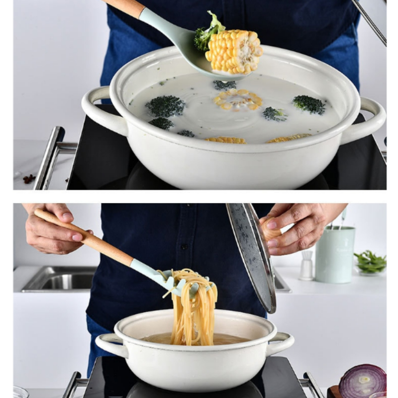 Achetez 10pcs Ustensiles de Cuisine en Silicone Résistant à la Chaleur  Ensemble D'ustensiles Antiadhésive Spatule Ladle Cooking Tools - le Noir de  Chine
