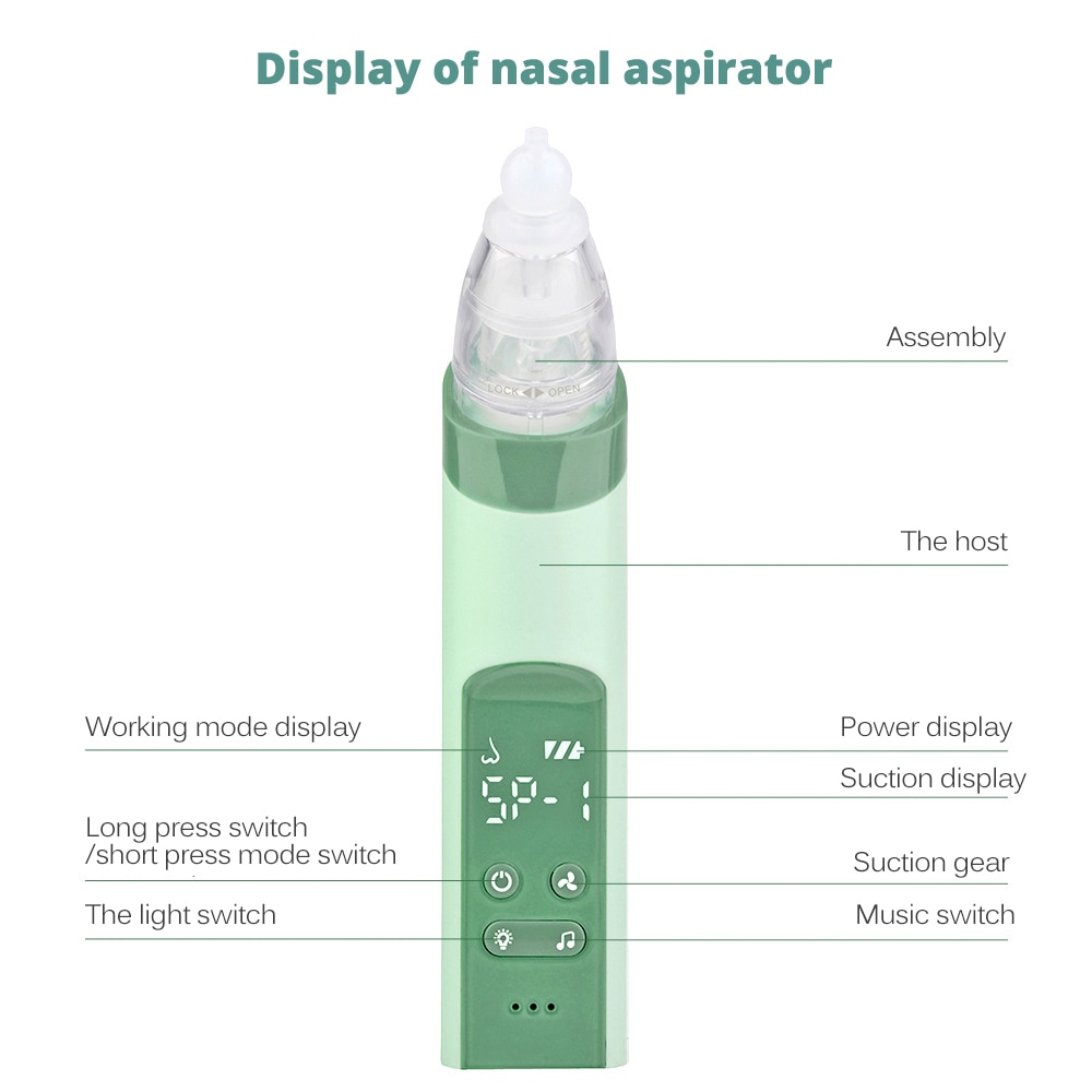 Aspirateur nasal pour bébé Silicone Double Valve Anti-refoulement Soulager  l'occlusion