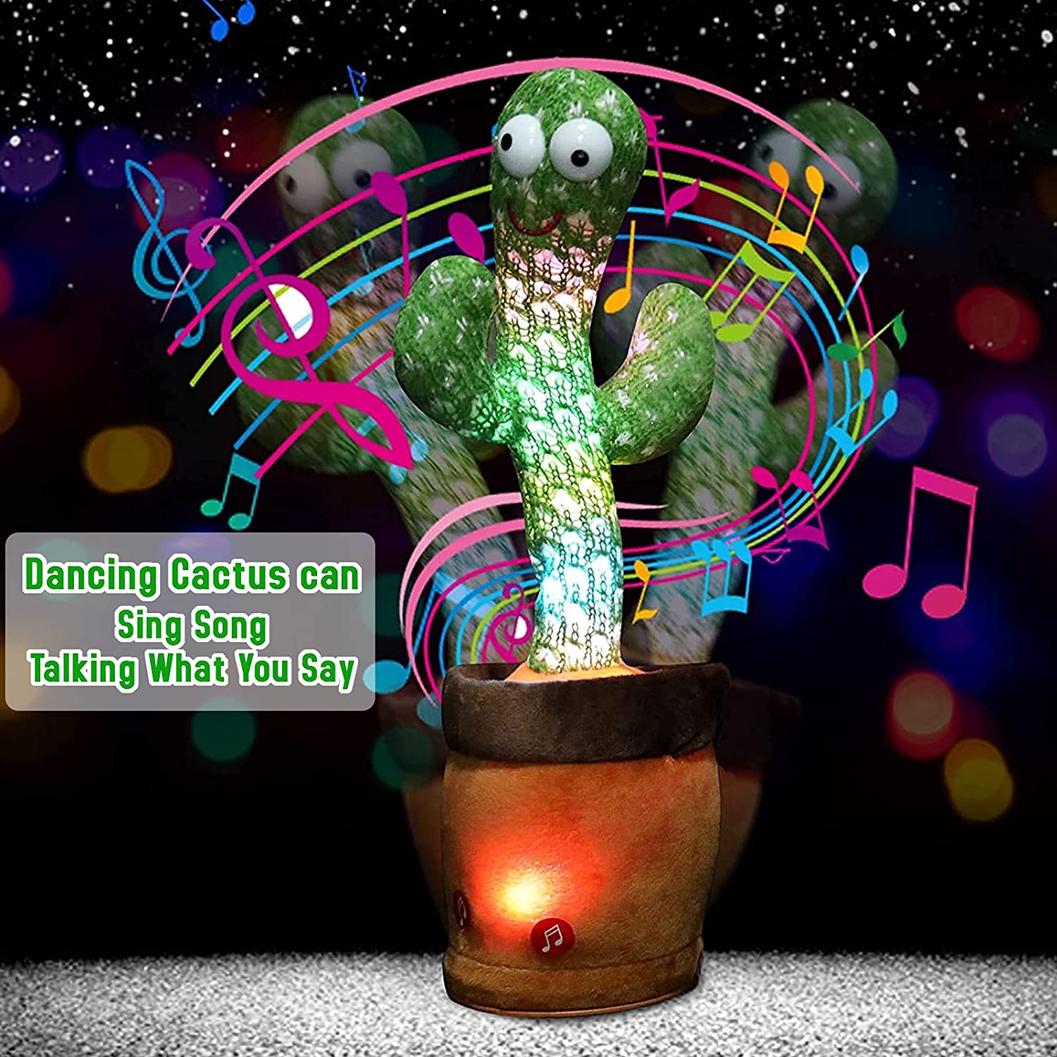 Jouet en Peluche Cactus, Chantants Cactus Cactus Qui Danse et